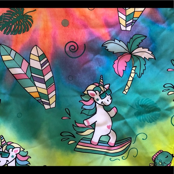 NWT Unicorn Rainbow Board Shorts Swim Trunks XL - Picture 5 of 5